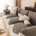 Luxury Sofa Throw Cover with Elegant Ruffled Skirt, Soft Decorative Couch Protector