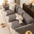 Luxury Sofa Throw Cover with Elegant Ruffled Skirt, Soft Decorative Couch Protector