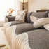 Luxury Sofa Throw Cover with Elegant Ruffled Skirt, Soft Decorative Couch Protector