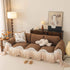 Luxury Sofa Throw Cover with Elegant Ruffled Skirt, Soft Decorative Couch Protector