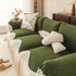 Luxury Sofa Throw Cover with Elegant Ruffled Skirt, Soft Decorative Couch Protector