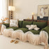 Luxury Sofa Throw Cover with Elegant Ruffled Skirt, Soft Decorative Couch Protector
