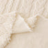 Thick Cozy 3D Cable Sofa Throw Cover, Plush Jacquard Warm Fleece Throw Blanket