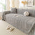 Thick Cozy 3D Cable Sofa Throw Cover, Plush Jacquard Warm Fleece Throw Blanket