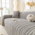 Thick Cozy 3D Cable Sofa Throw Cover, Plush Jacquard Warm Fleece Throw Blanket