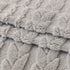 Thick Cozy 3D Cable Sofa Throw Cover, Plush Jacquard Warm Fleece Throw Blanket