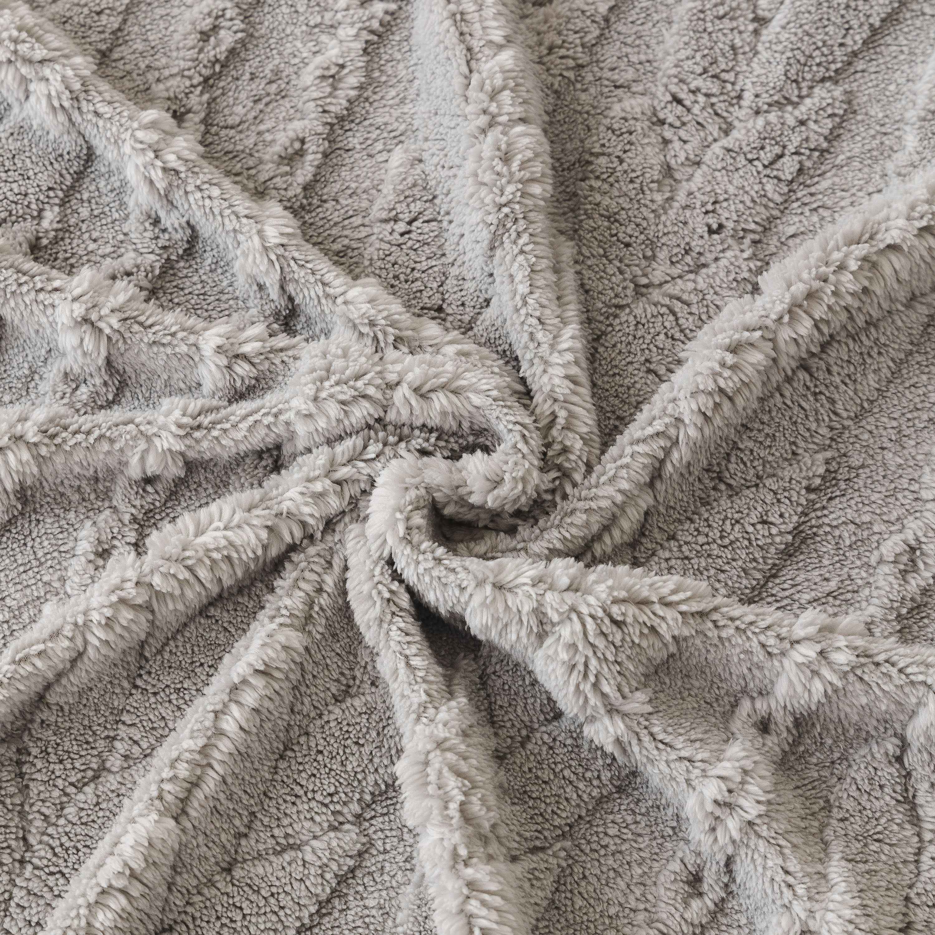 Thick Cozy 3D Cable Sofa Throw Cover, Plush Jacquard Warm Fleece Throw Blanket