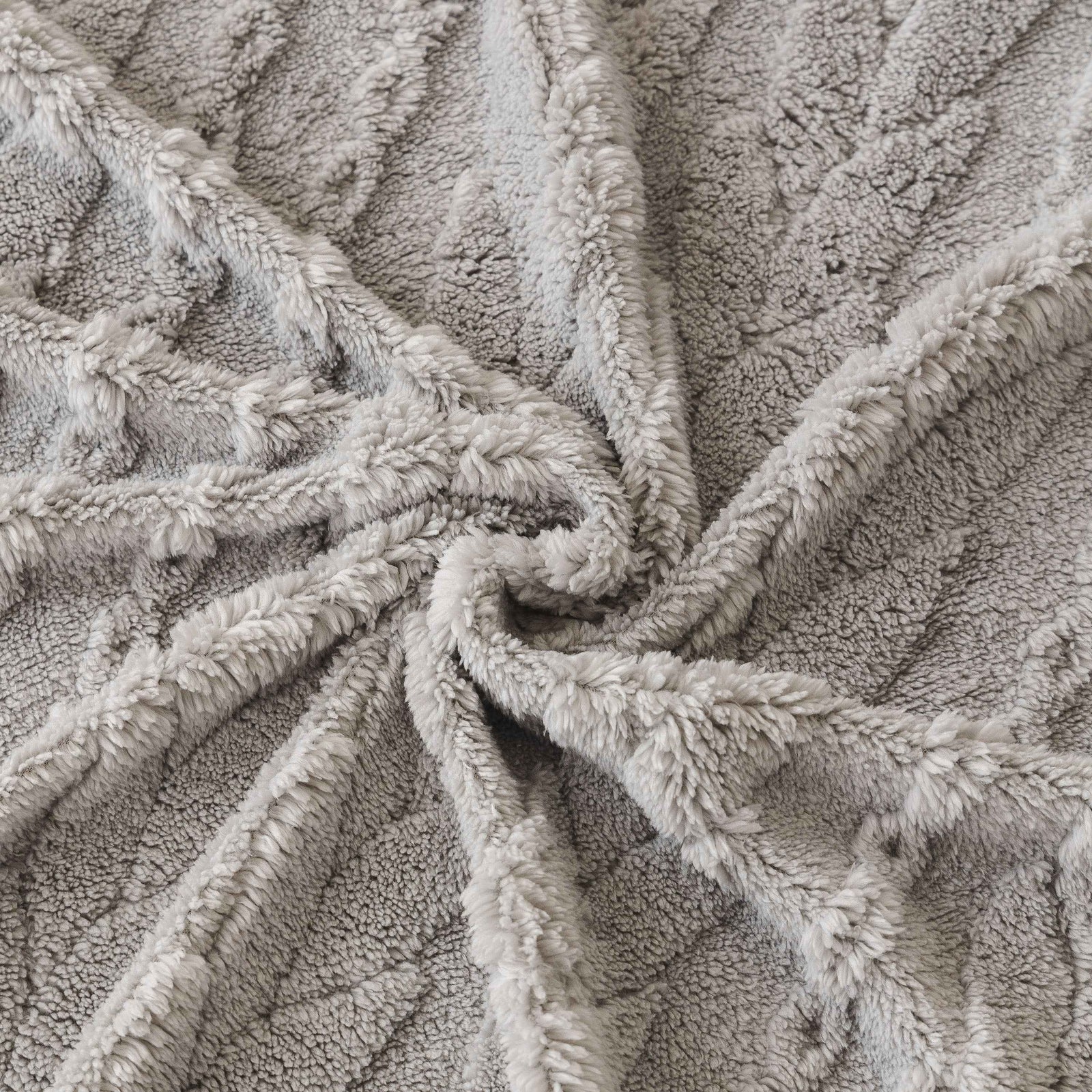 Thick Cozy 3D Cable Sofa Throw Cover, Plush Jacquard Warm Fleece Throw Blanket