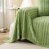 Thick Cozy 3D Cable Sofa Throw Cover, Plush Jacquard Warm Fleece Throw Blanket