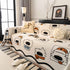 Cute Chenille Couch Cover Throw, Cartoon Soft Washable Sofa Cover for Sectional Sofas