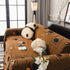 Cute Chenille Couch Cover Throw, Cartoon Soft Washable Sofa Cover for Sectional Sofas