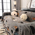 Cute Chenille Couch Cover Throw, Cartoon Soft Washable Sofa Cover for Sectional Sofas
