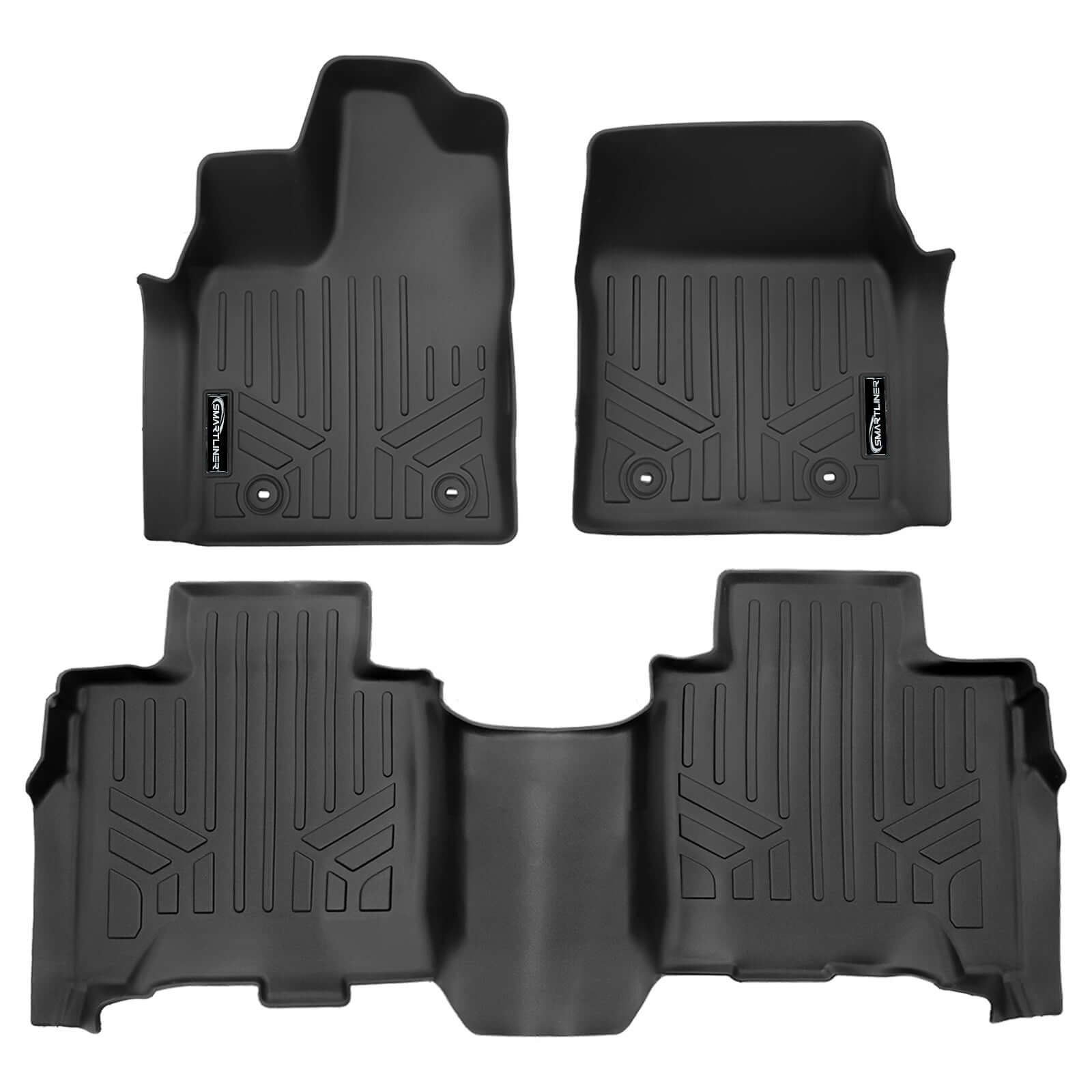 SMARTLINER Custom Fit Floor Liners For 2023-2025 Toyota Sequoia (7 Passenger Model without Center Console)