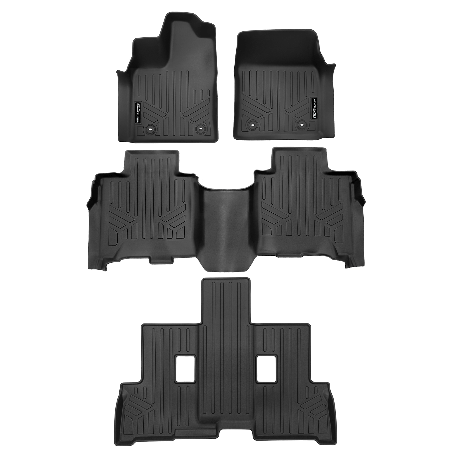 SMARTLINER Custom Fit Floor Liners For 2023-2025 Toyota Sequoia (Only Fits 7 Passenger Models Without Center Console)