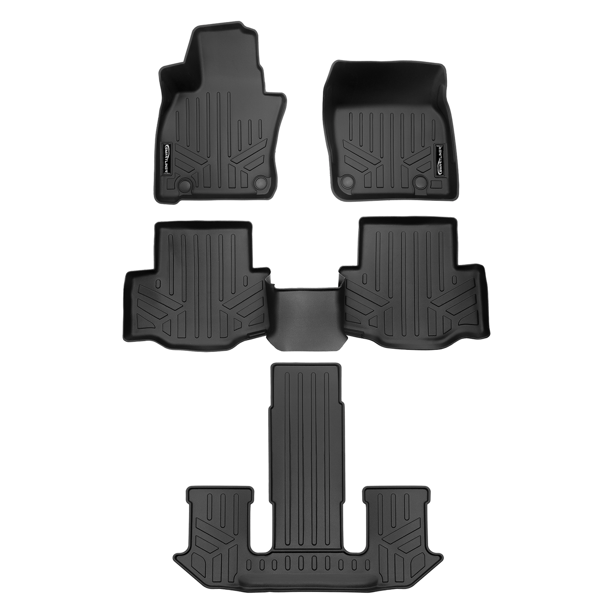 SMARTLINER Custom Fit Floor Liners For 2024-2025 Mazda CX-90 (Only Fits 2nd Row Bucket Seats With Center Console)
