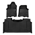 SmartCoverage™ Custom Fit Floor Liners For 2025-2026 Ram 1500 RHO Crew Cab with Rear Underseat Storage Box with 1st Row Bucket Seats