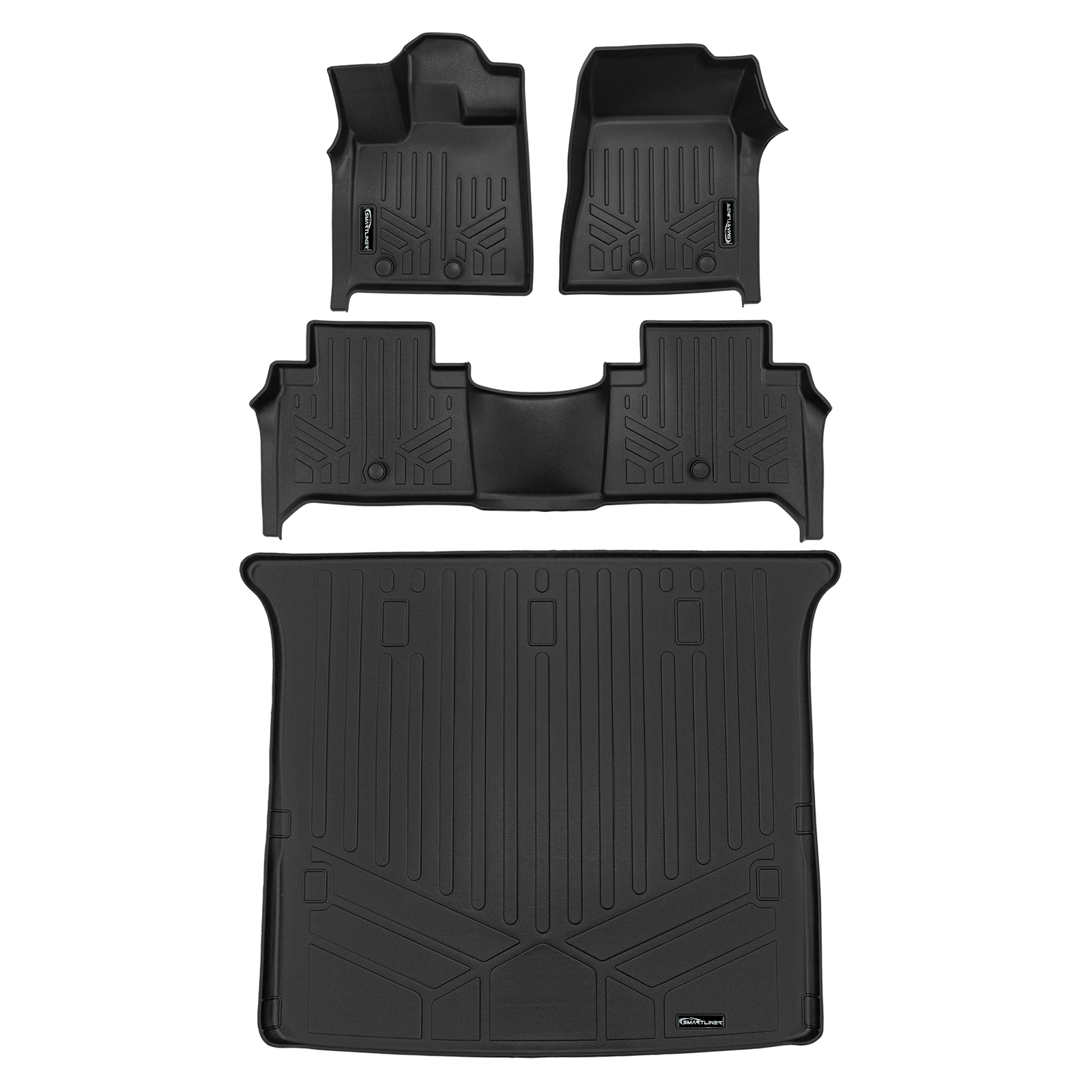 SMARTLINER Custom Fit Floor Liners For 2025 Infiniti QX80 and 2025 Nissan Armada Bucket Seats & Center Console Only