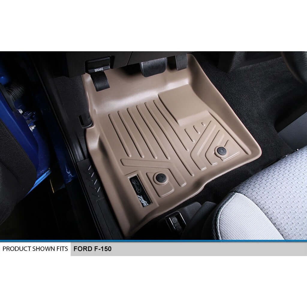 Smart Trim™ Custom Fit Floor Liners For 2011-2014 Ford F-150 SuperCab Non Flow Center Console