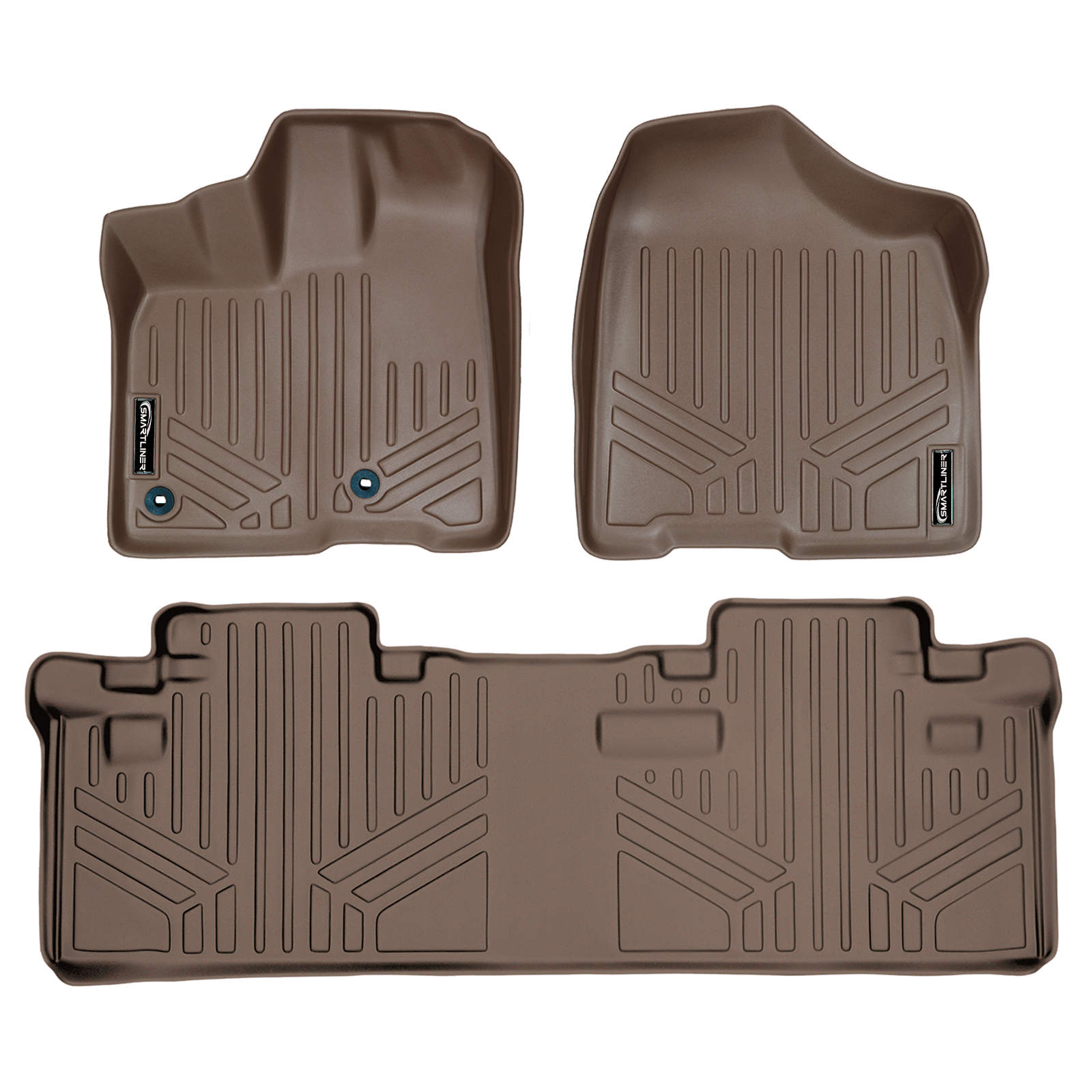 SMARTLINER Custom Fit Floor Liners For 2013-2020 Toyota Sienna (8 Passenger Model)