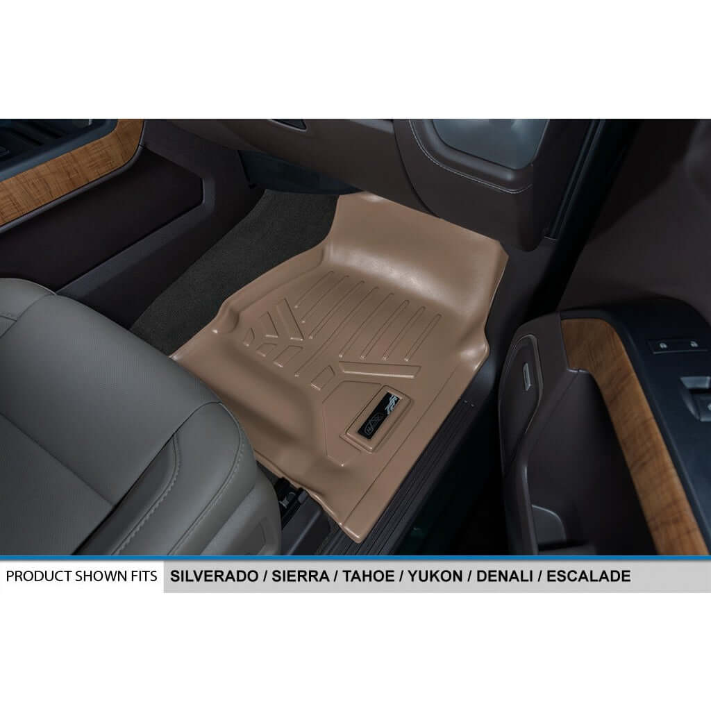 SMARTLINER Custom Fit Floor Liners For Double Cab 2014-2018 Silverado/Sierra 1500 - 2015-2021 2500/3500 HD
