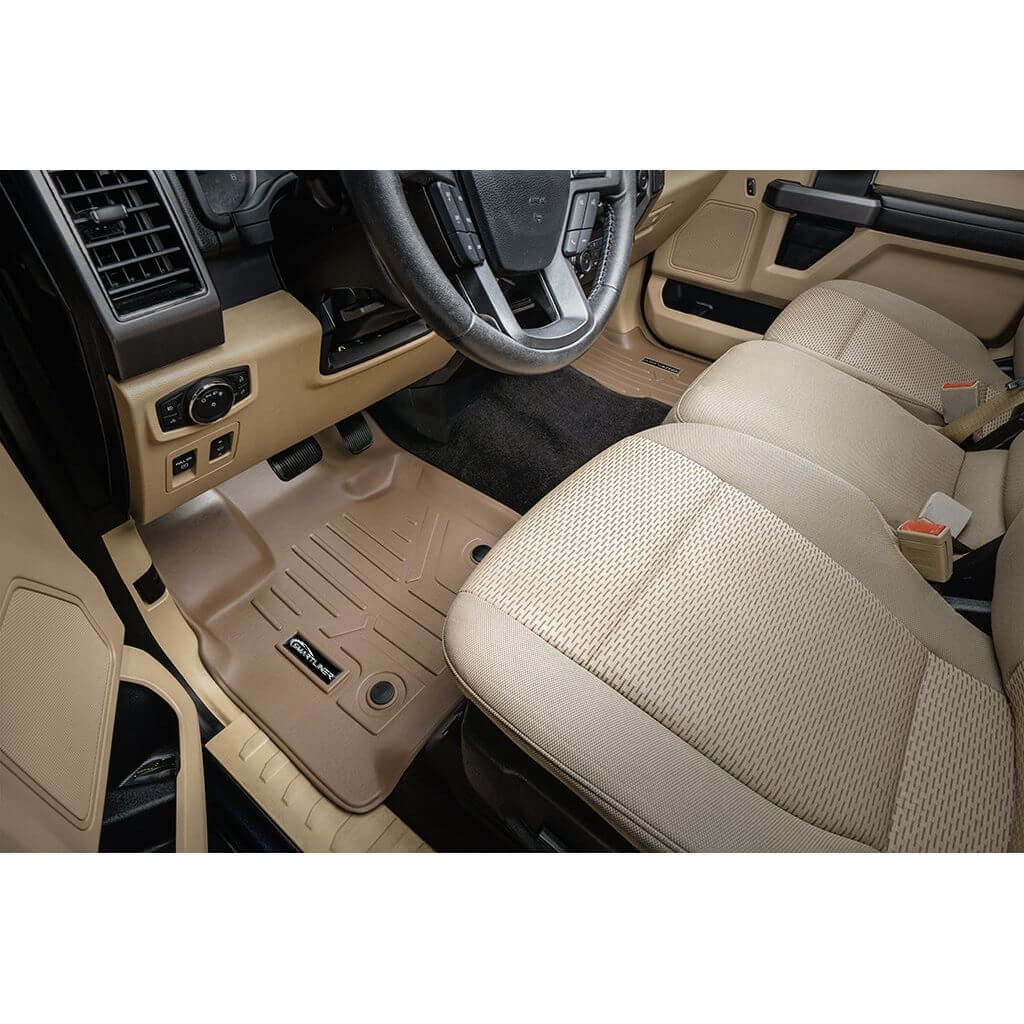 SmartCoverage™ Custom Fit Floor Liners For 2015-2025 Ford F-150 SuperCrew Cab with 1st Row Bench Seat (No OTH and no 2nd Row Underseat Storage) Vinyl Flooring