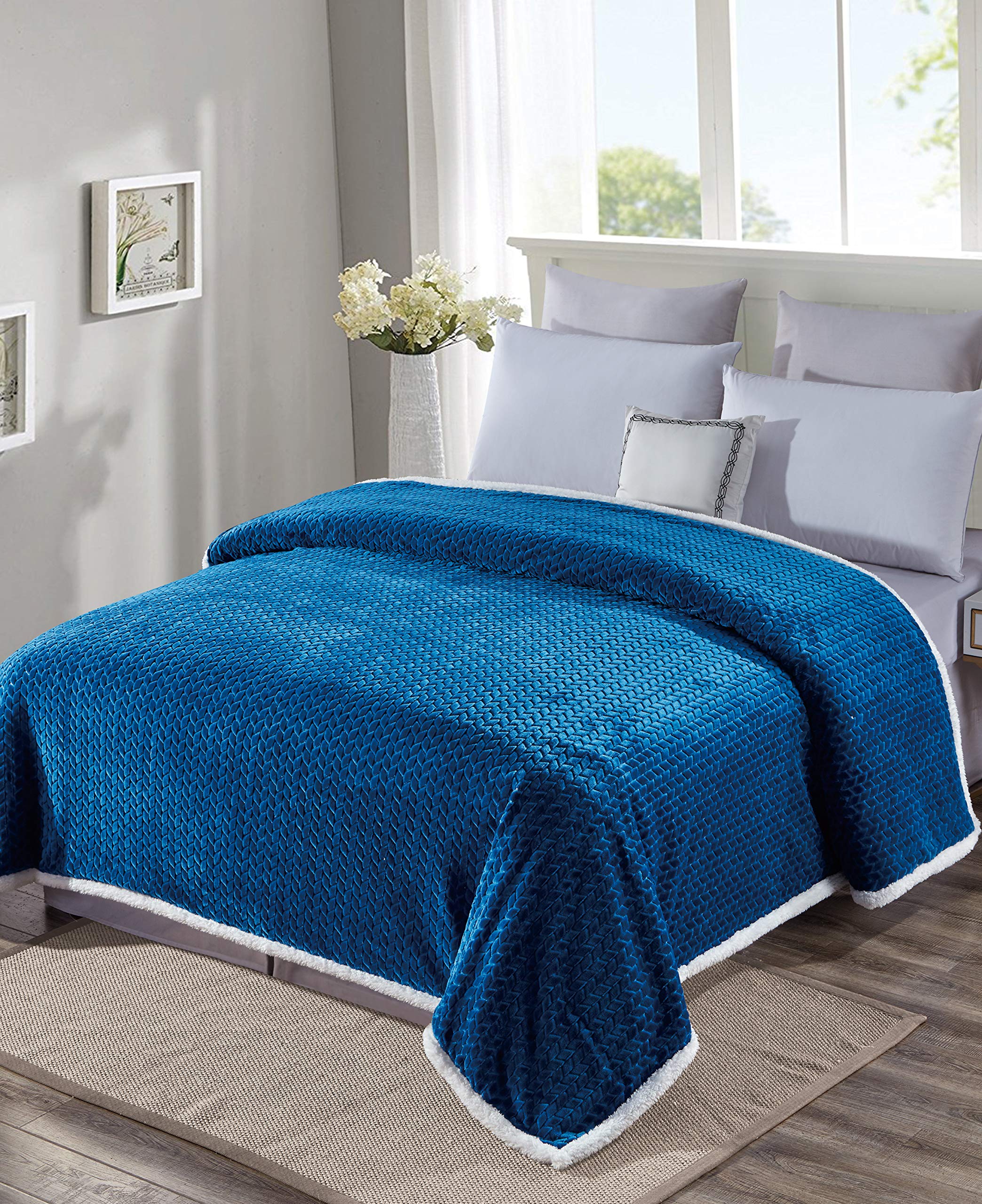 Decor & More Home Essentials Braided Sherpa Blanket