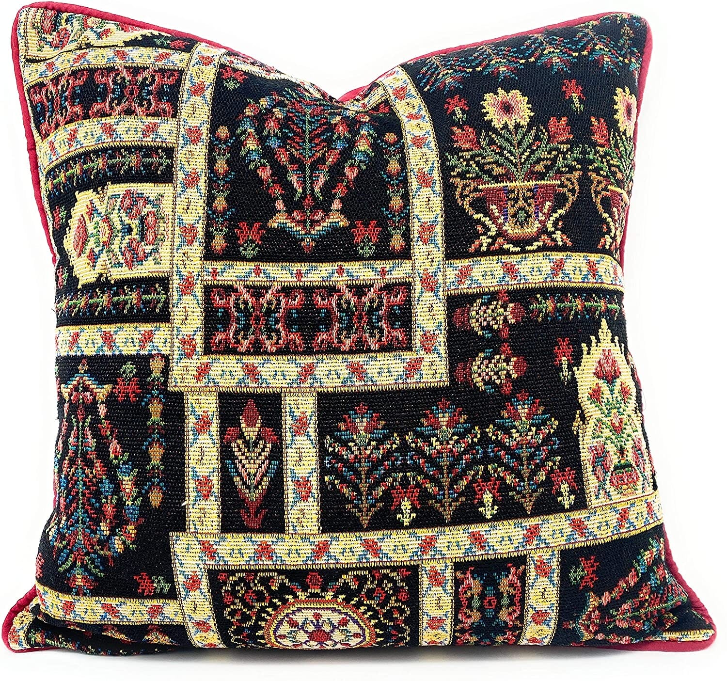 DaDalogy Bedding Dark Noir Botanical Mughal Floral Vintage Fleur Tapestry Throw Pillow Covers 16