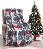 Decor & More Festive Holiday Microplush Throw Blanket (50" x 60") - Forest Friends