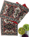 DaDalogy Elegant Majestic Kilim Red Persian Rug Ornate Floral Woven Tapestry Table Runner (18195)