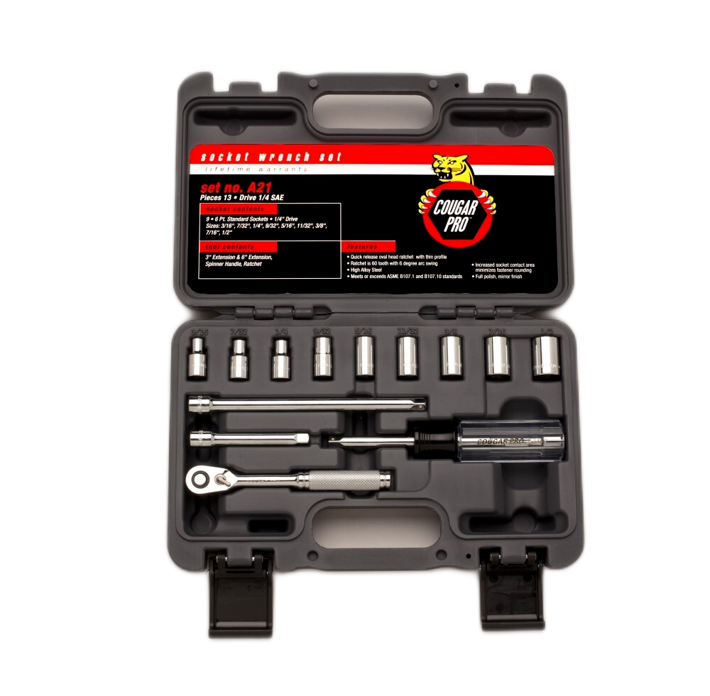 Cougar Pro Socket Wrench Set 1/4