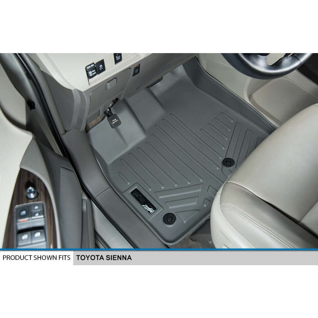 SMARTLINER Custom Fit Floor Liners For 2013-2020 Toyota Sienna (8 Passenger Model)
