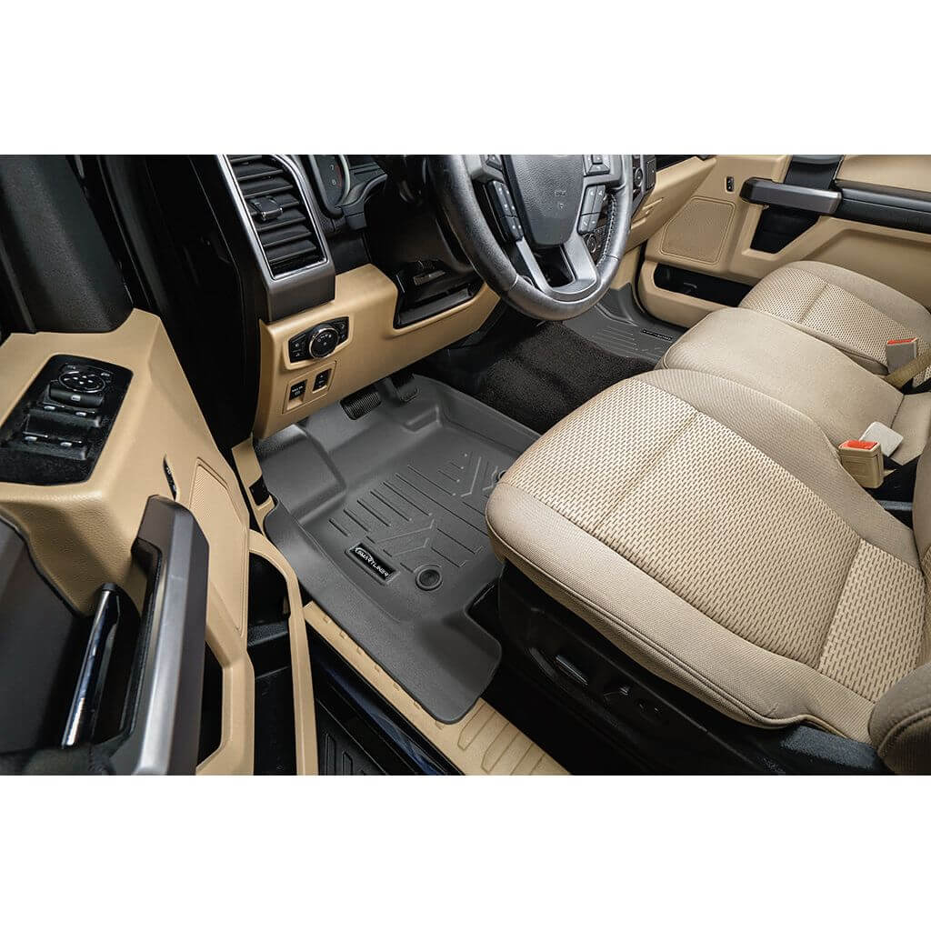 SmartCoverage™ Custom Fit Floor Liners For 2015-2025 Ford F-150 SuperCrew Cab with 1st Row Bench Seat (No OTH and no 2nd Row Underseat Storage) Vinyl Flooring