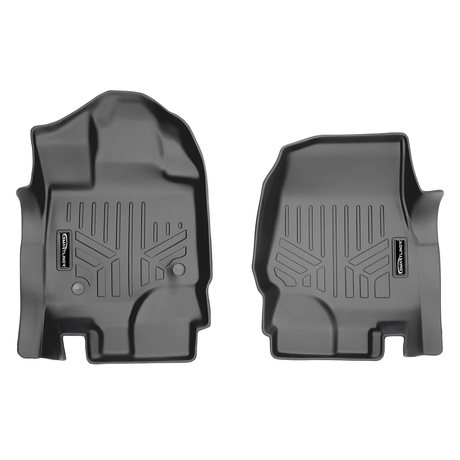 SmartCoverage™ Custom Fit Floor Liners For 2015-2025 Ford F-150 SuperCrew Cab with 1st Row Bench (No OTH) Carpet Flooring with 2nd Rear Underseat Storage