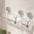 Light Luxury Style Glacier Pattern Suction Cup Shelf