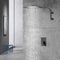 12inch rain head Big arc Wall Mounted Matte Black Shower System with single way Rough-in Valve Body and Trim