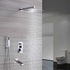 Chrome 3-Way Digital Shower System with 12" or 16" Rain Head: LED Options