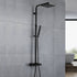 Luxurious Brushed Gold Or Matte black Wall-Mounted Thermostatic Rain Exposed Shower Set with Tub Spout