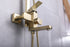 Luxury Brushed Gold 3-Function Exposed Shower Set with Handheld Shower and Tub Spout