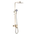 Luxury Brushed Gold 3-Function Exposed Shower Set with Handheld Shower and Tub Spout