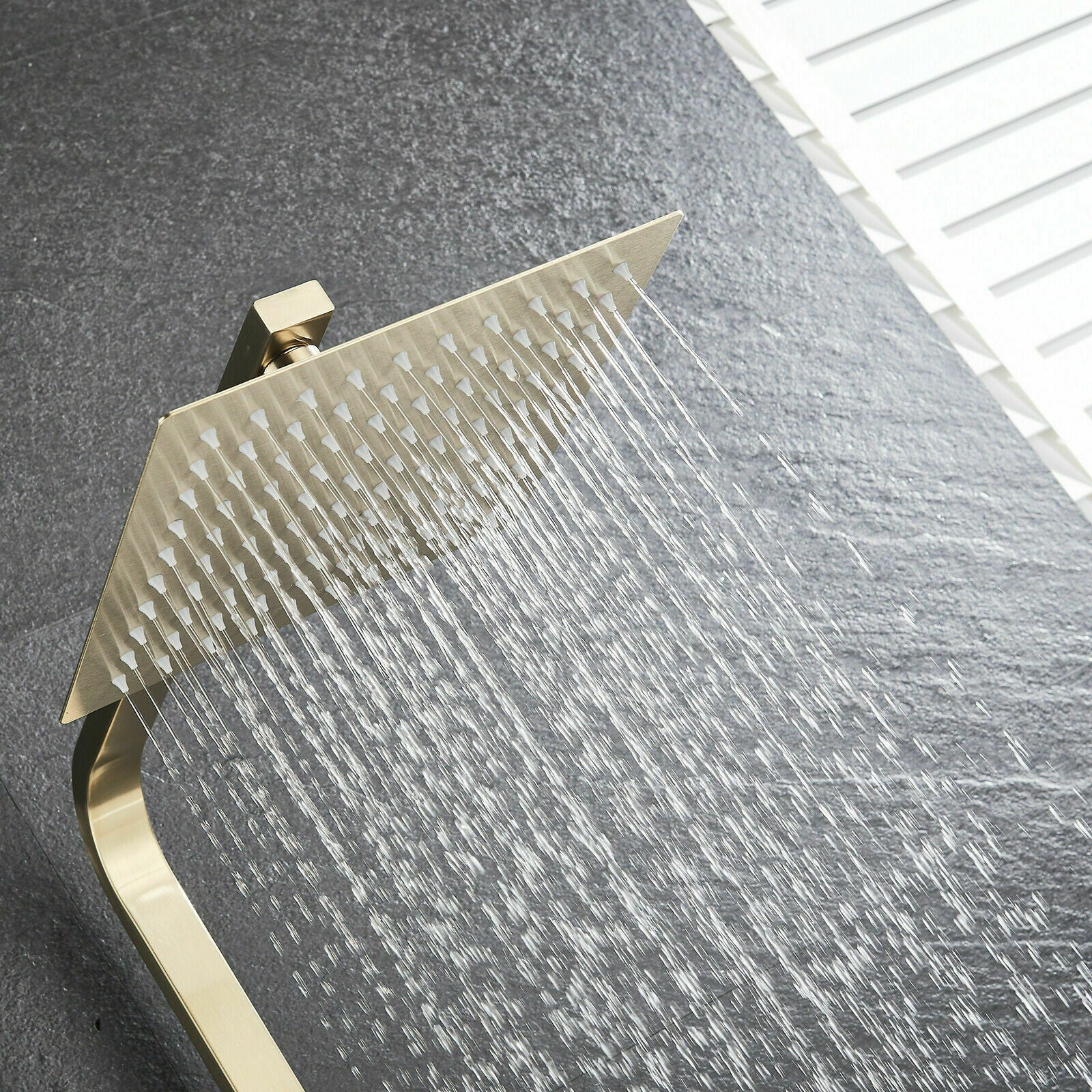 Luxury Brushed Gold 3-Function Exposed Shower Set with Handheld Shower and Tub Spout