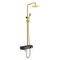 Gold Thermostatic Shower Set with Digital Display, Hand Shower, Tub Spout - 3 Functions