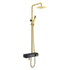 Gold Thermostatic Shower Set with Digital Display, Hand Shower, Tub Spout - 3 Functions