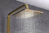 Gold Thermostatic Shower Set with Digital Display, Hand Shower, Tub Spout - 3 Functions