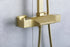 Luxurious Brushed Gold Or Matte black Wall-Mounted Thermostatic Rain Exposed Shower Set with Tub Spout