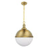 Aaron 12" 2-Light Gold Dimmable Island Pendant Light