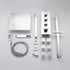 Chrome 12inch LED light Wall mount 3 way thermostatic shower faucet with 6 body jets and sliding bar