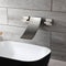 Brushed Nickel Wall Mount Waterfall Bathroom Sink Faucet with Overflow Brass Pop-Up Drain