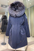 Genuine Silver Fox Fully Lined Hood Rabbit Insulated Parka