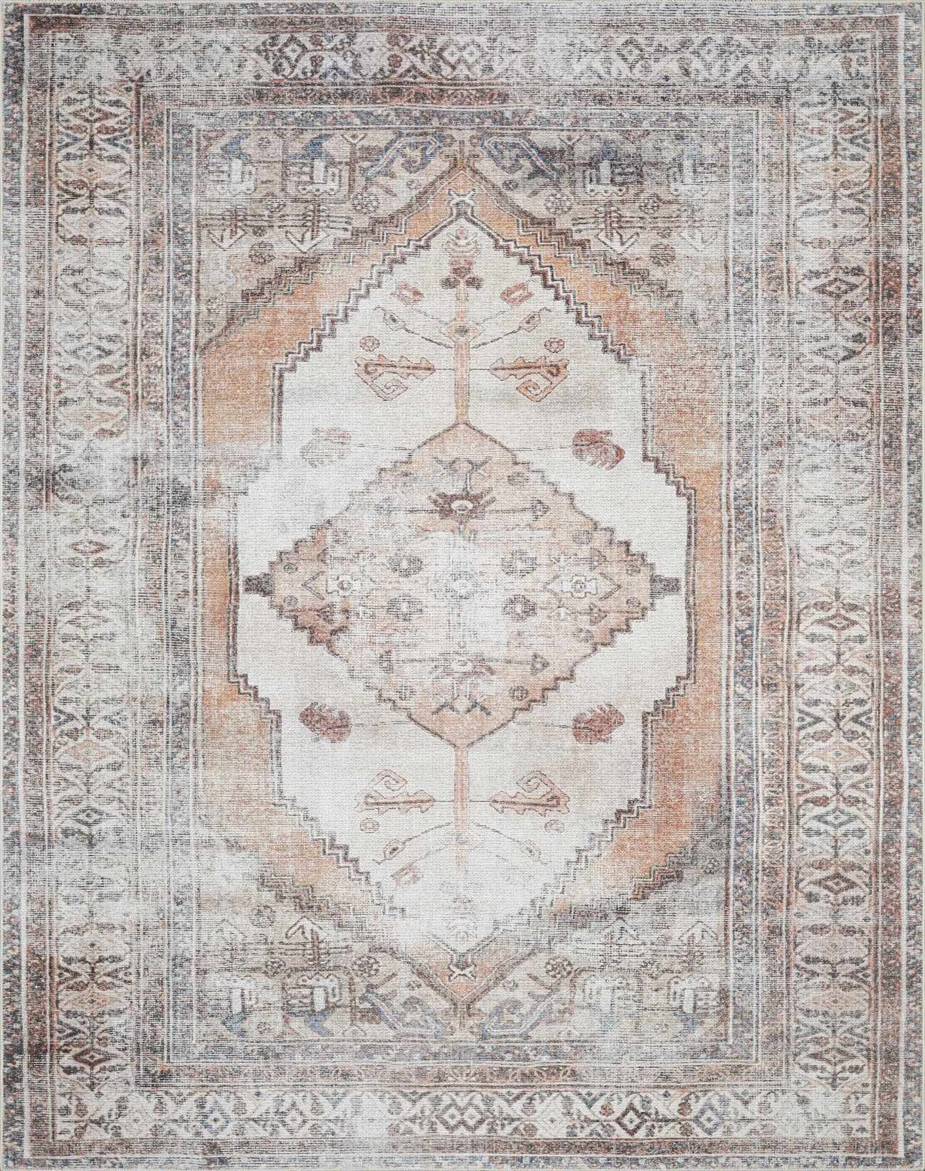 Arncliffe Vintage Flat Pile Washable Rug