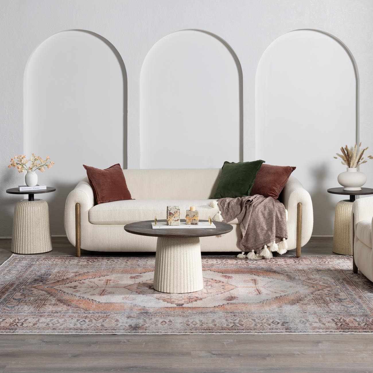 Arncliffe Vintage Flat Pile Washable Rug